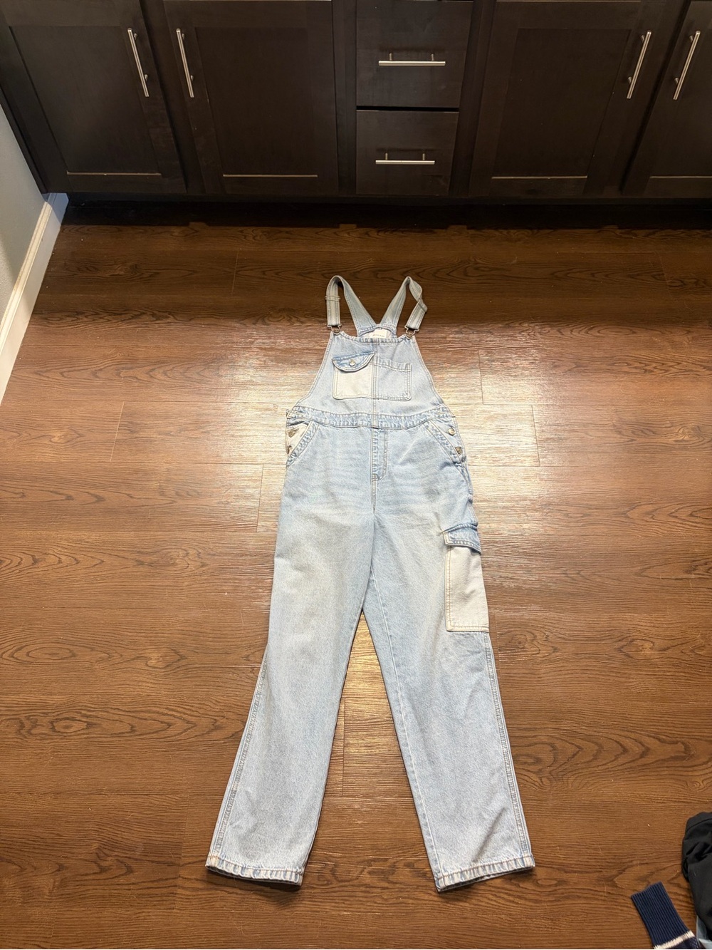 Light Wash Denim Overalls - Women's Casual Painter Style
